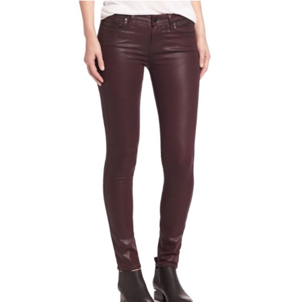 NWT Paige coated denim skinny jeans